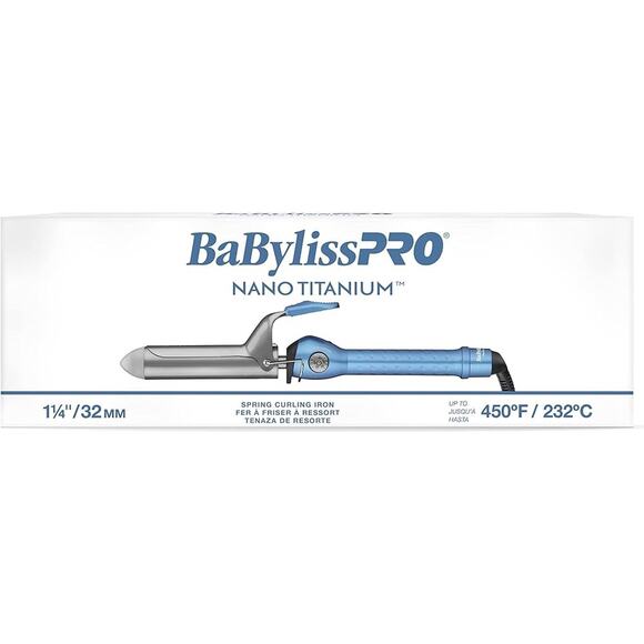 BaBylissPRO Nano Titanium Spring Curling Iron 1 1/4” 32mm - Picture 3 of 10